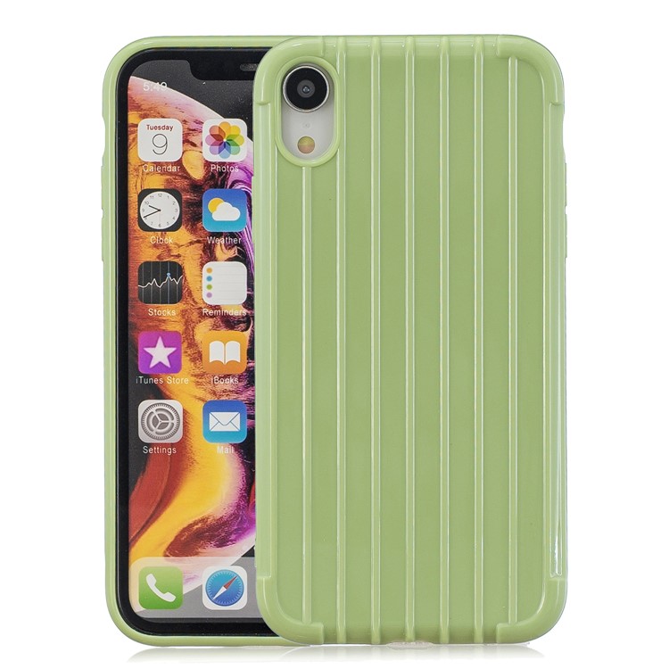 Shockproof Glossy Luggage-shaped Soft TPU Mobile Phone Case for iPhone XR 6.1 inch - Green-1