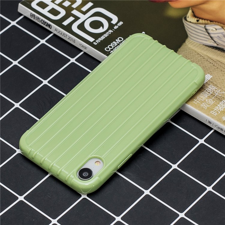 Shockproof Glossy Luggage-shaped Soft TPU Mobile Phone Case for iPhone XR 6.1 inch - Green-6