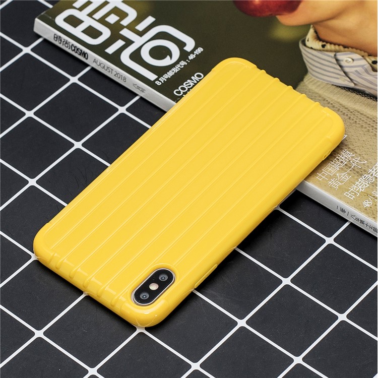 Pure Anti-fall TPU Trunk Style Shell for iPhone X / XS 5.8 inch - Yellow-6