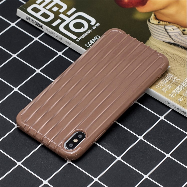 Pure Anti-fall TPU Trunk Style Shell for iPhone X / XS 5.8 inch - Brown-6