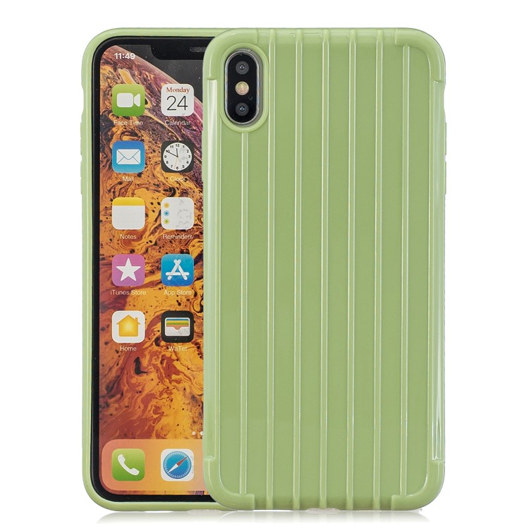 Pure Anti-fall TPU Trunk Style Shell for iPhone X / XS 5.8 inch - Green-1