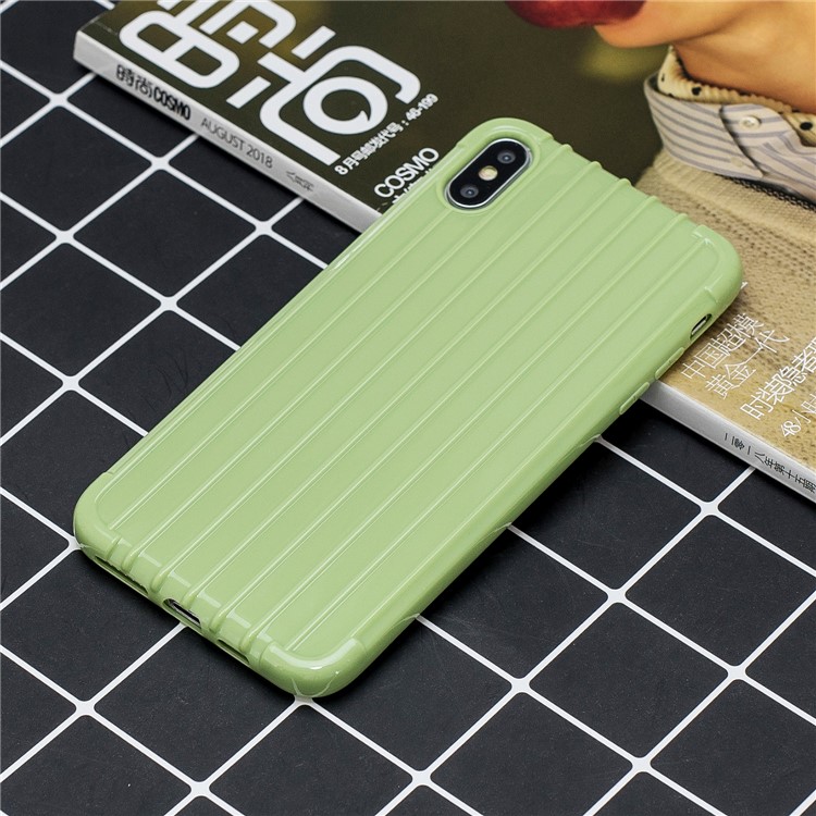 Pure Anti-fall TPU Trunk Style Shell for iPhone X / XS 5.8 inch - Green-5