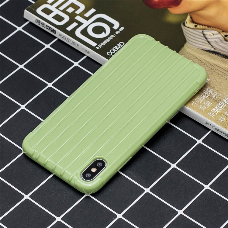 Pure Anti-fall TPU Trunk Style Shell for iPhone X / XS 5.8 inch - Green-6