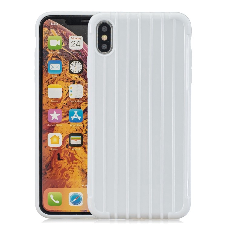 Pure Anti-fall TPU Trunk Style Shell for iPhone X / XS 5.8 inch - White-1