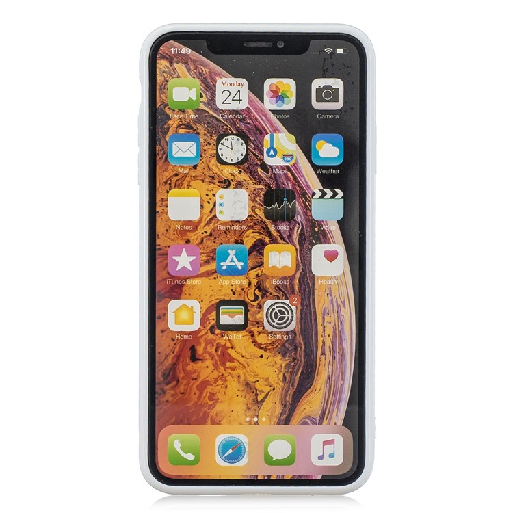 Pure Anti-fall TPU Trunk Style Shell for iPhone X / XS 5.8 inch - White-3