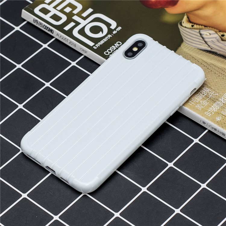 Pure Anti-fall TPU Trunk Style Shell for iPhone X / XS 5.8 inch - White-5
