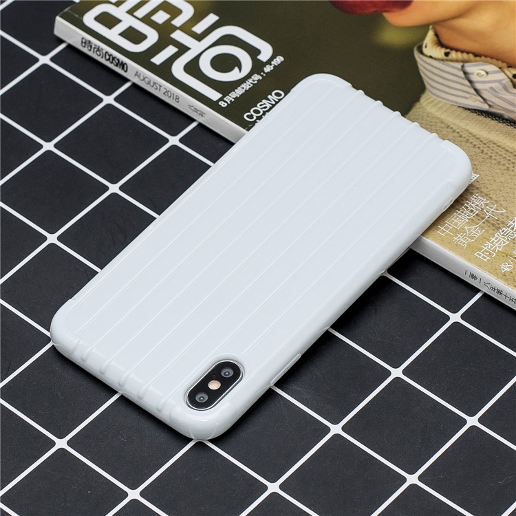 Pure Anti-fall TPU Trunk Style Shell for iPhone X / XS 5.8 inch - White-6