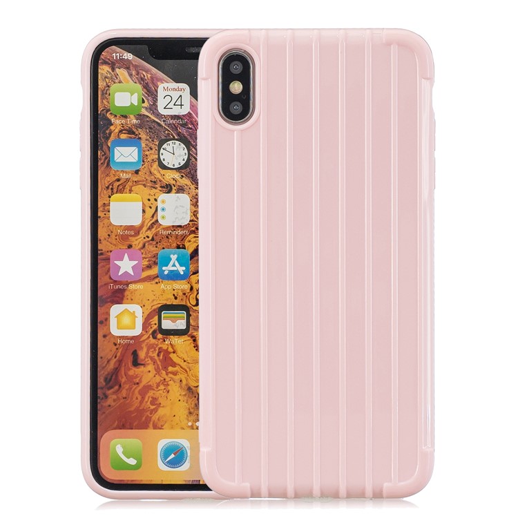Pure Anti-fall TPU Trunk Style Shell for iPhone X / XS 5.8 inch - Pink-1