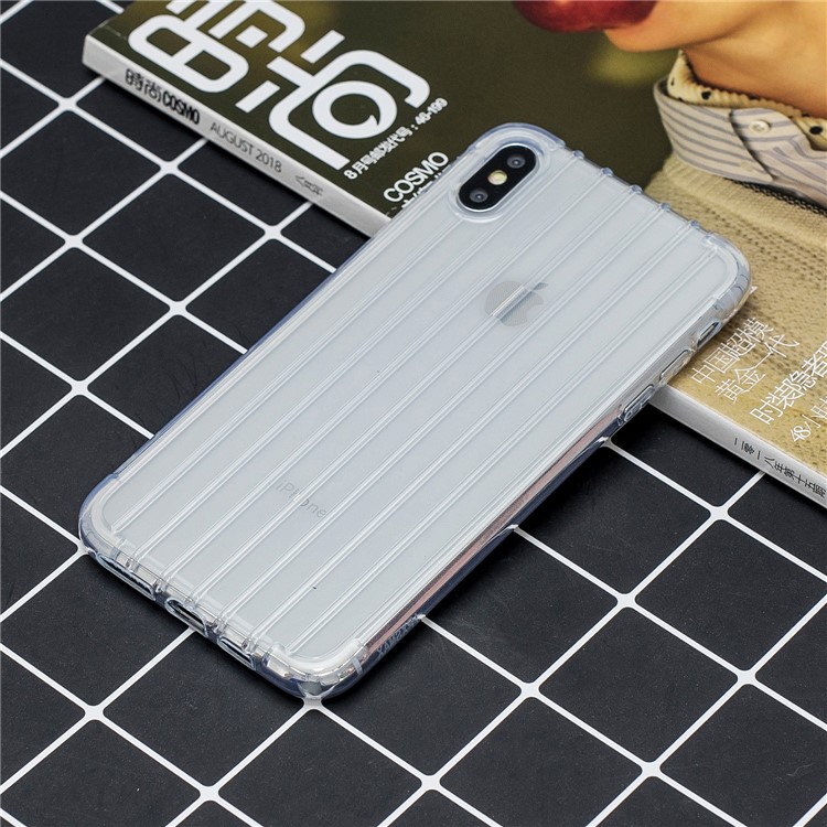 Pure Anti-fall TPU Trunk Style Shell for iPhone X / XS 5.8 inch - Transparent-5