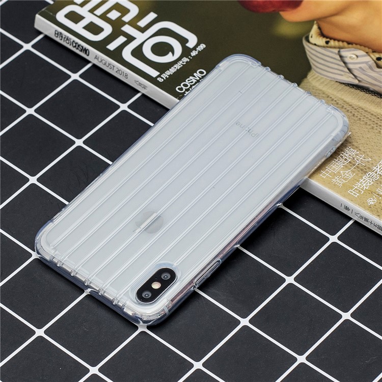 Pure Anti-fall TPU Trunk Style Shell for iPhone X / XS 5.8 inch - Transparent-6