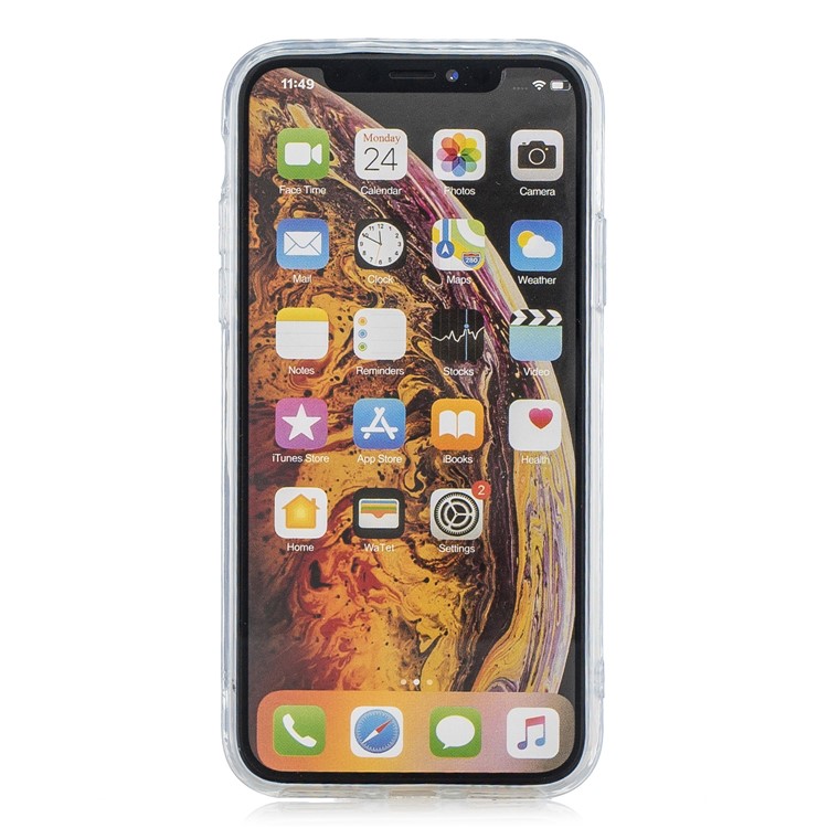 Pure Color Anti-fall TPU Trunk Style Shell for iPhone XS Max 6.5 inch - Transparent-3