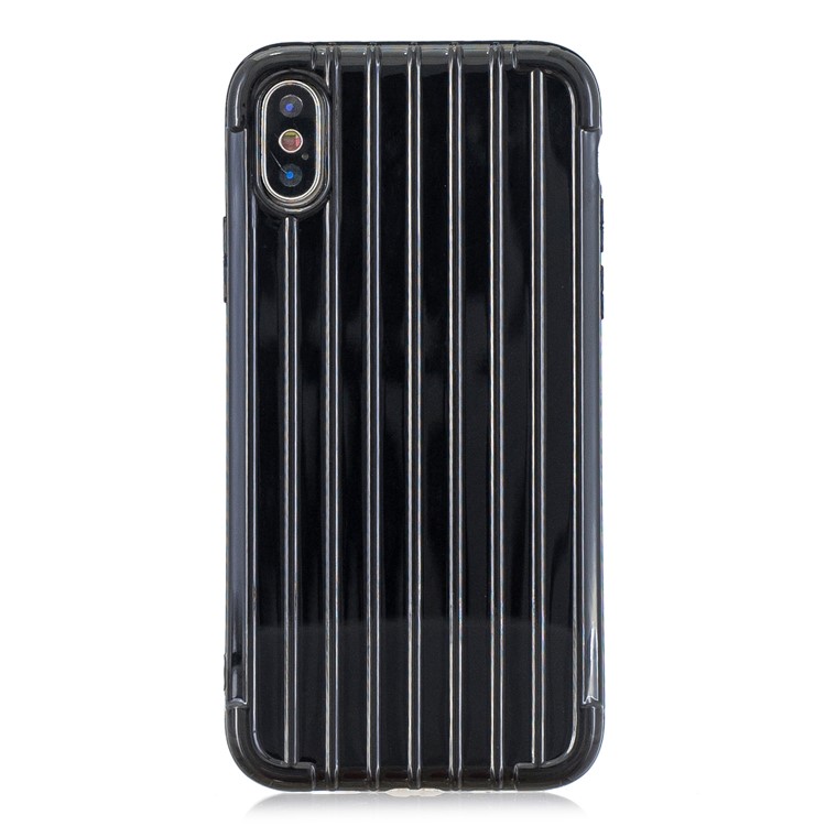 Pure Color Anti-fall TPU Trunk Style Shell for iPhone XS Max 6.5 inch - Black-2