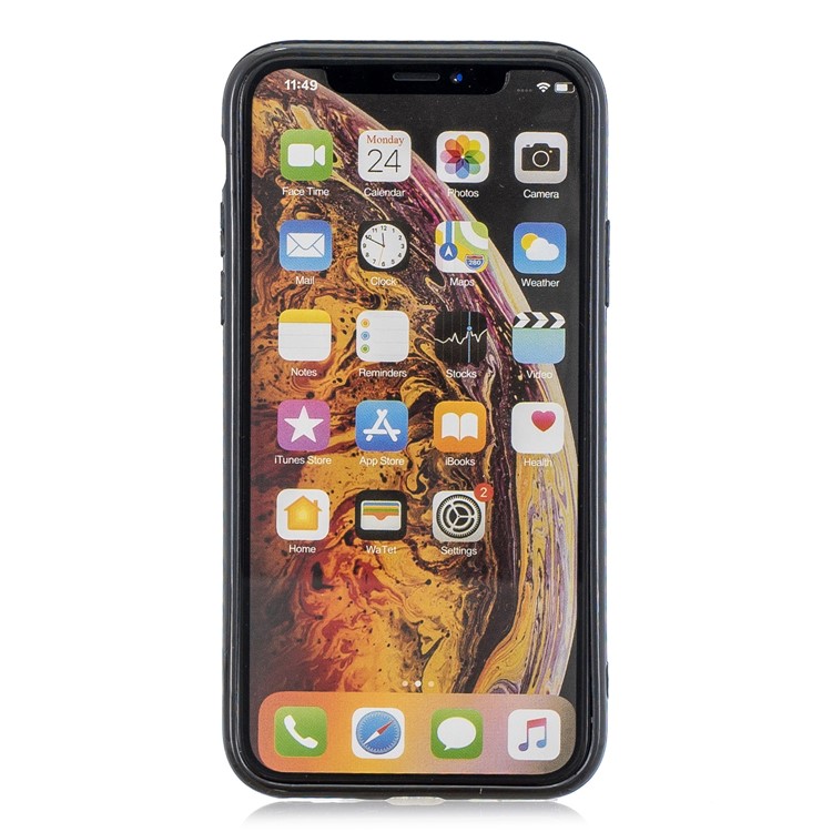 Pure Color Anti-fall TPU Trunk Style Shell for iPhone XS Max 6.5 inch - Black-3