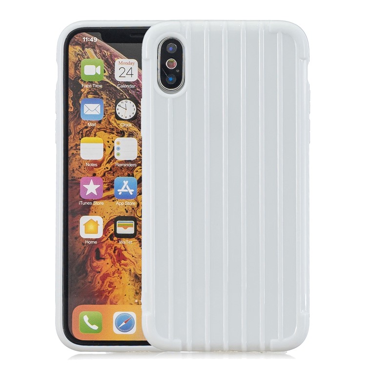 Pure Color Anti-fall TPU Trunk Style Shell for iPhone XS Max 6.5 inch - White-1
