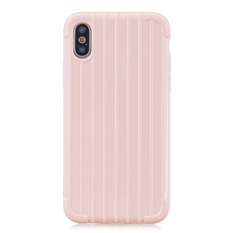 Pure Color Anti-fall TPU Trunk Style Shell for iPhone XS Max 6.5 inch - Pink-2