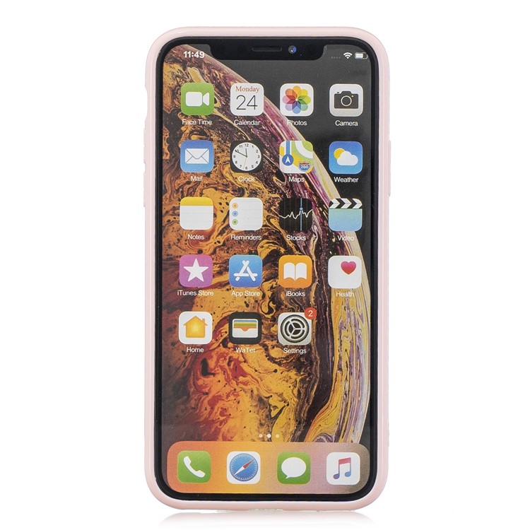 Pure Color Anti-fall TPU Trunk Style Shell for iPhone XS Max 6.5 inch - Pink-3