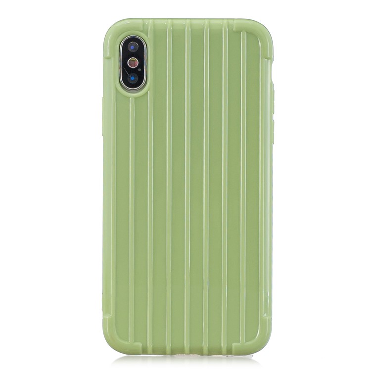 Pure Color Anti-fall TPU Trunk Style Shell for iPhone XS Max 6.5 inch - Green-2