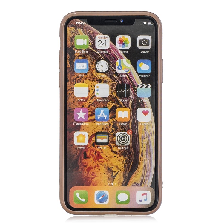 Pure Color Anti-fall TPU Trunk Style Shell for iPhone XS Max 6.5 inch - Brown-3