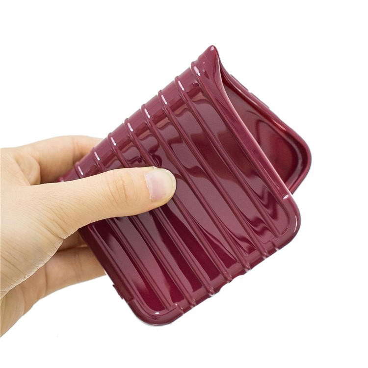 Guscio In Puro Stile TPU Antigoccia Per IPhone 8 Plus / 7 Più 5,5 Pollici - Vino Rosso-4