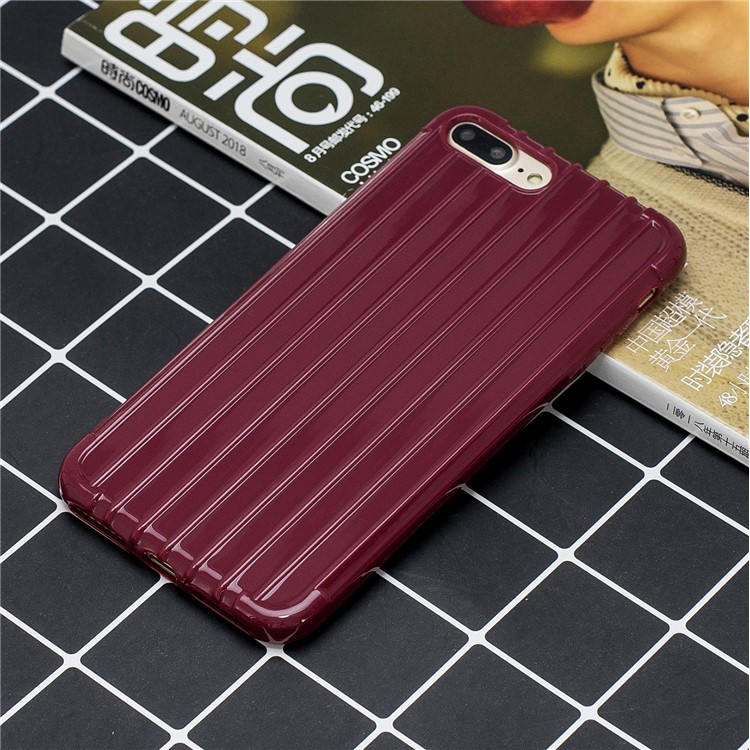 Guscio In Puro Stile TPU Antigoccia Per IPhone 8 Plus / 7 Più 5,5 Pollici - Vino Rosso-5