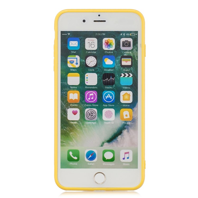 Pure Anti-drop TPU Trunk Style Shell for iPhone 8 Plus / 7 Plus 5.5 inch - Yellow-3