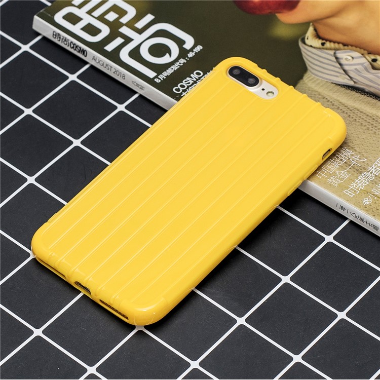 Pure Anti-drop TPU Trunk Style Shell for iPhone 8 Plus / 7 Plus 5.5 inch - Yellow-5