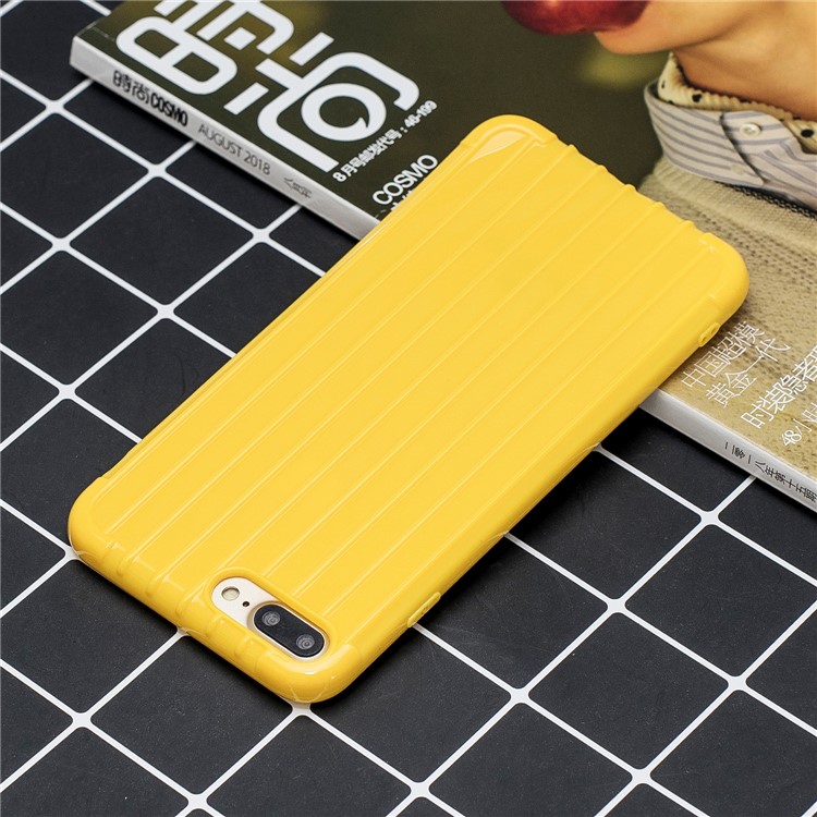 Pure Anti-drop TPU Trunk Style Shell for iPhone 8 Plus / 7 Plus 5.5 inch - Yellow-6
