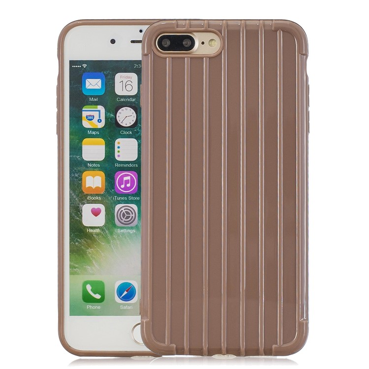 Pure Anti-drop TPU Trunk Style Shell for iPhone 8 Plus / 7 Plus 5.5 inch - Brown-1
