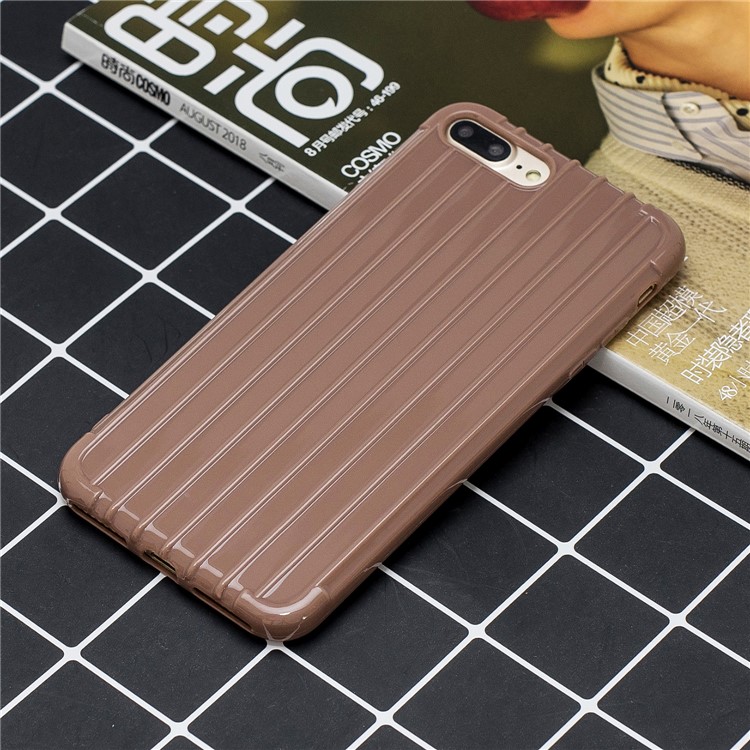 Pure Anti-drop TPU Trunk Style Shell for iPhone 8 Plus / 7 Plus 5.5 inch - Brown-5