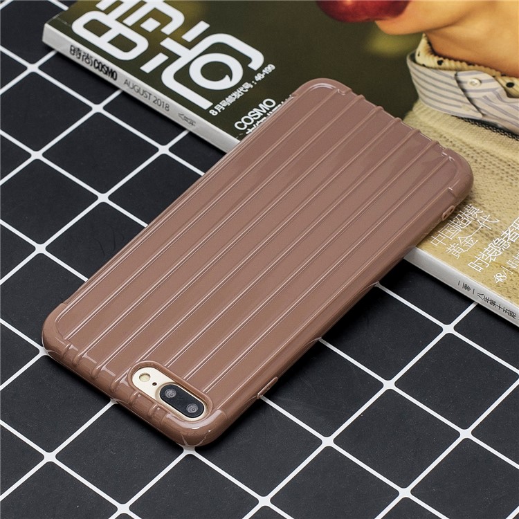 Pure Anti-drop TPU Trunk Style Shell for iPhone 8 Plus / 7 Plus 5.5 inch - Brown-6