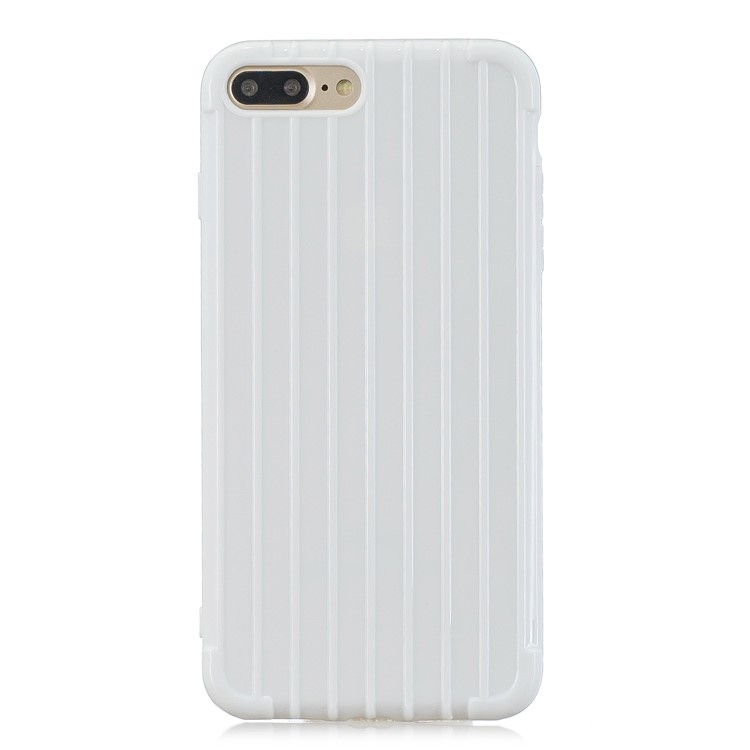 Carcasa De Estilo De Tronco De TPU Anti-caída Pura Para Iphone 8 Plus / 7 Más 5.5 Pulgadas - Blanco-2