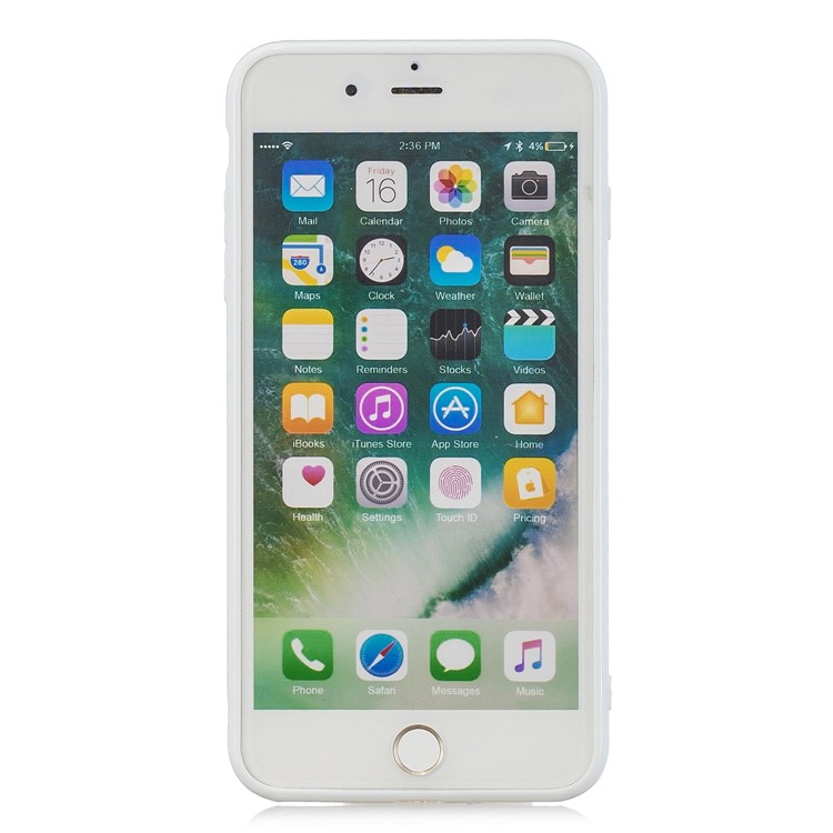 Carcasa De Estilo De Tronco De TPU Anti-caída Pura Para Iphone 8 Plus / 7 Más 5.5 Pulgadas - Blanco-3