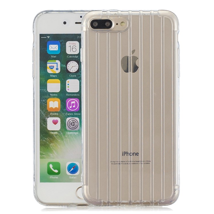 Pure Anti-drop TPU Trunk Style Shell for iPhone 8 Plus / 7 Plus 5.5 inch - Transparent-1