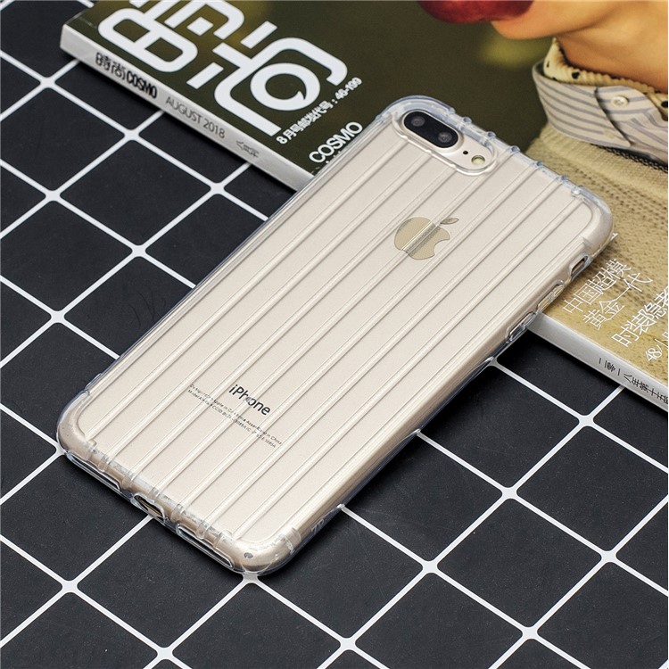 Pure Anti-drop TPU Trunk Style Shell for iPhone 8 Plus / 7 Plus 5.5 inch - Transparent-5