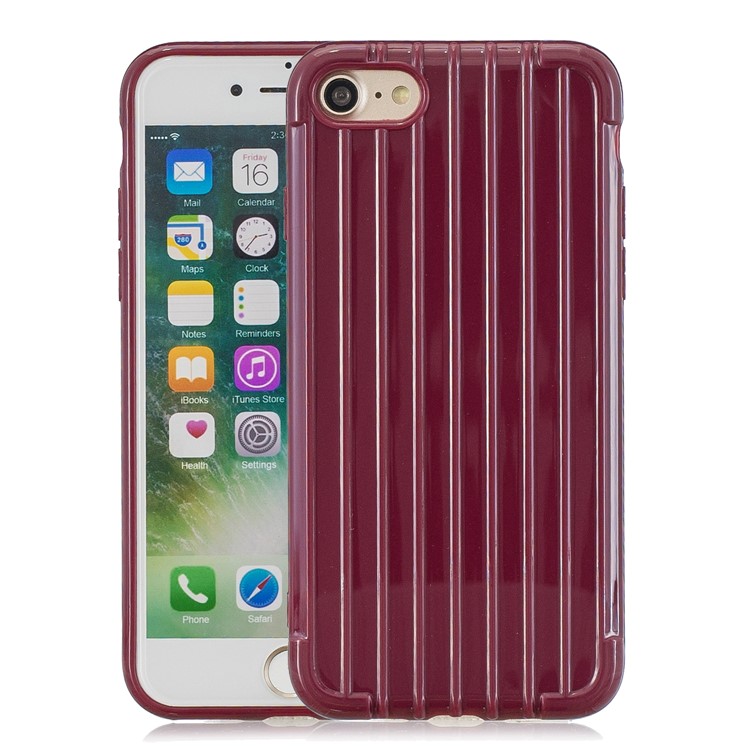 Pure Color Anti-fall TPU Trunk Style Case Shell for iPhone 8 / iPhone 7 4.7 inch - Wine Red-1