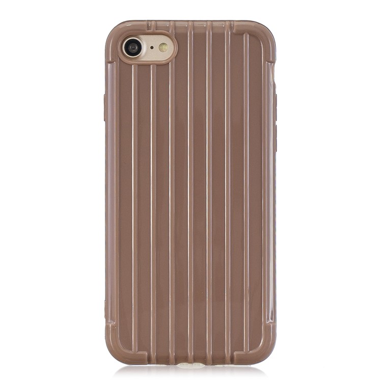 Pure Color Anti-fall TPU Trunk Style Case Shell for iPhone 8 / iPhone 7 4.7 inch - Brown-2