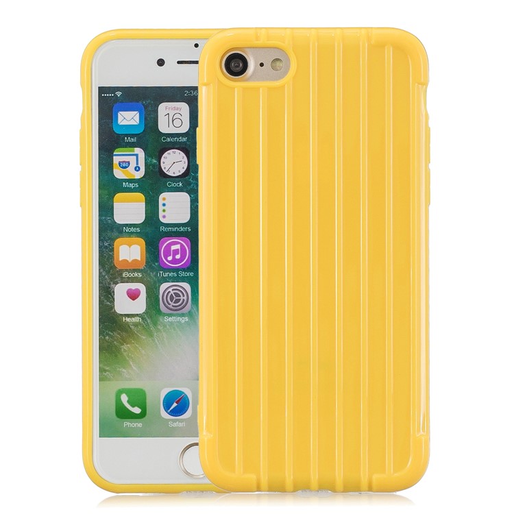 Pure Color Anti-fall TPU Trunk Style Case Shell for iPhone 8 / iPhone 7 4.7 inch - Yellow-1