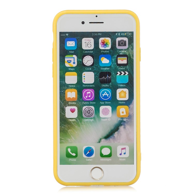 Pure Color Anti-fall TPU Trunk Style Case Shell for iPhone 8 / iPhone 7 4.7 inch - Yellow-3