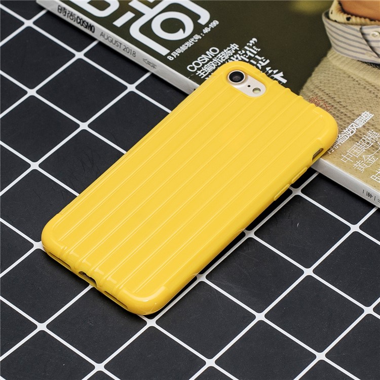 Pure Color Anti-fall TPU Trunk Style Case Shell for iPhone 8 / iPhone 7 4.7 inch - Yellow-5