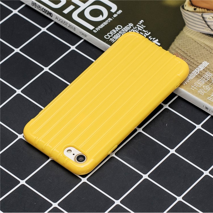 Pure Color Anti-fall TPU Trunk Style Case Shell for iPhone 8 / iPhone 7 4.7 inch - Yellow-6