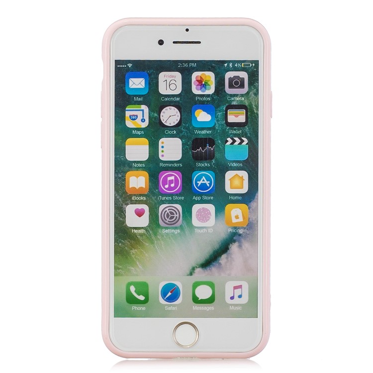 Pure Color Anti-fall TPU Trunk Style Case Shell for iPhone 8 / iPhone 7 4.7 inch - Pink-3