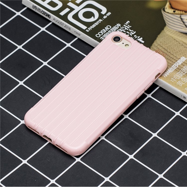Pure Color Anti-fall TPU Trunk Style Case Shell for iPhone 8 / iPhone 7 4.7 inch - Pink-5