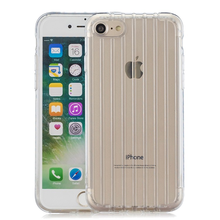 Pure Color Anti-fall TPU Trunk Style Case Shell for iPhone 8 / iPhone 7 4.7 inch - Transparent-1