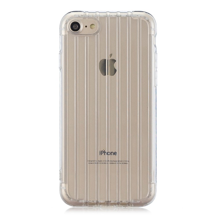 Pure Color Anti-fall TPU Trunk Style Case Shell for iPhone 8 / iPhone 7 4.7 inch - Transparent-2