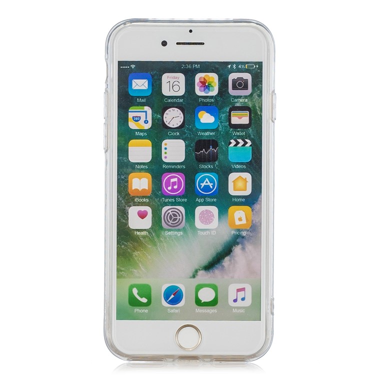 Pure Color Anti-fall TPU Trunk Style Case Shell for iPhone 8 / iPhone 7 4.7 inch - Transparent-3