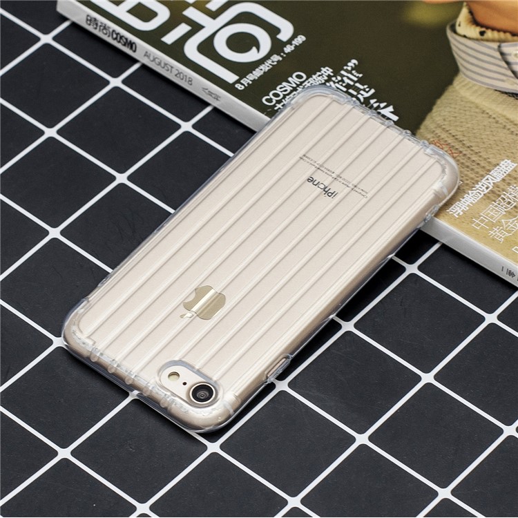 Pure Color Anti-fall TPU Trunk Style Case Shell for iPhone 8 / iPhone 7 4.7 inch - Transparent-6