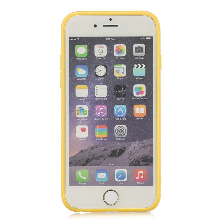Pure Color Anti-fall TPU Trunk Shape Shell for iPhone 6 Plus / 6s Plus 5.5-inch - Yellow-3