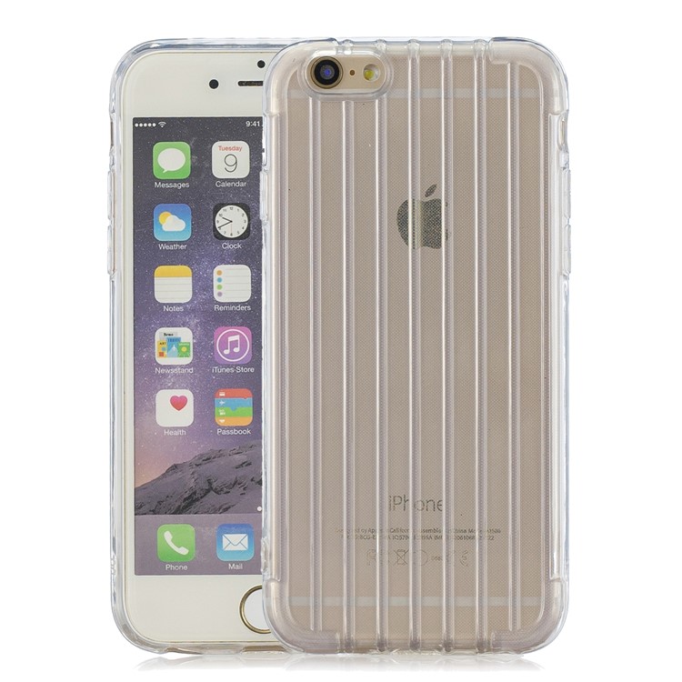 Pure Color Anti-fall TPU Trunk Shape Shell for iPhone 6 Plus / 6s Plus 5.5-inch - Transparent-1