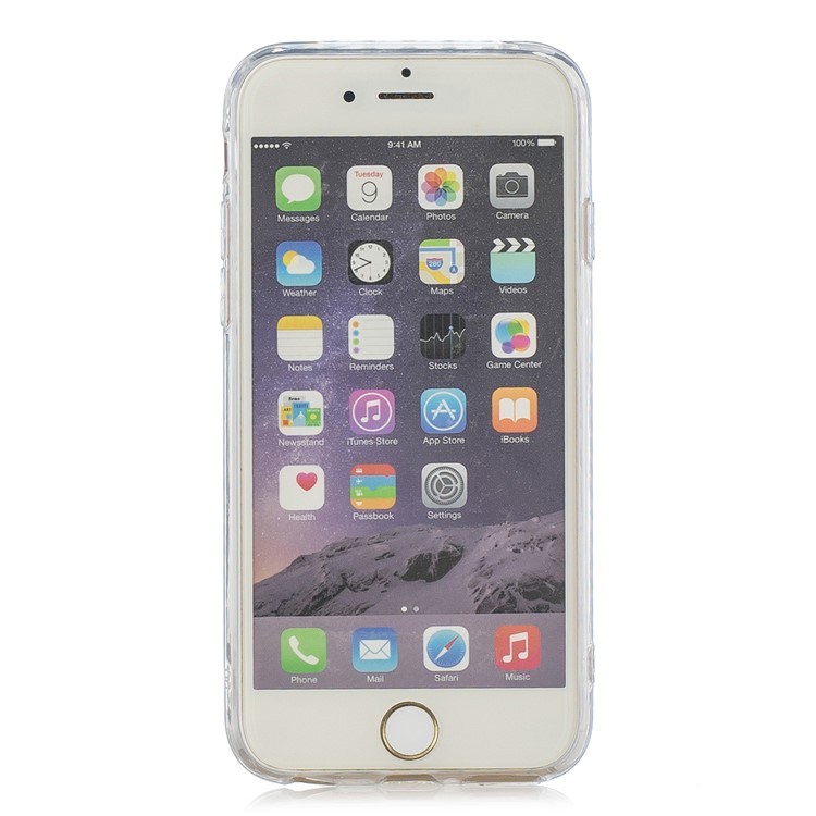 Pure Color Anti-fall TPU Trunk Shape Shell for iPhone 6 Plus / 6s Plus 5.5-inch - Transparent-3