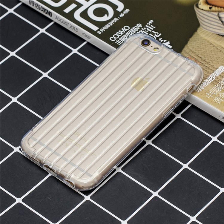 Pure Color Anti-fall TPU Trunk Shape Shell for iPhone 6 Plus / 6s Plus 5.5-inch - Transparent-4